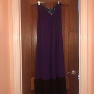 Purple Tie-Up Maxi Dress